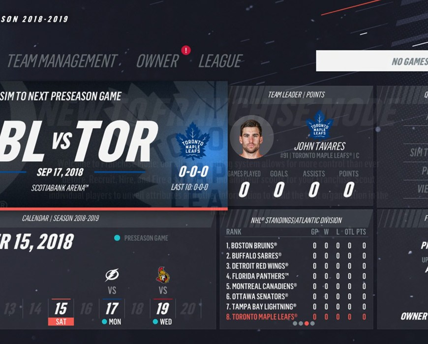 NHL 19 Franchise Mode